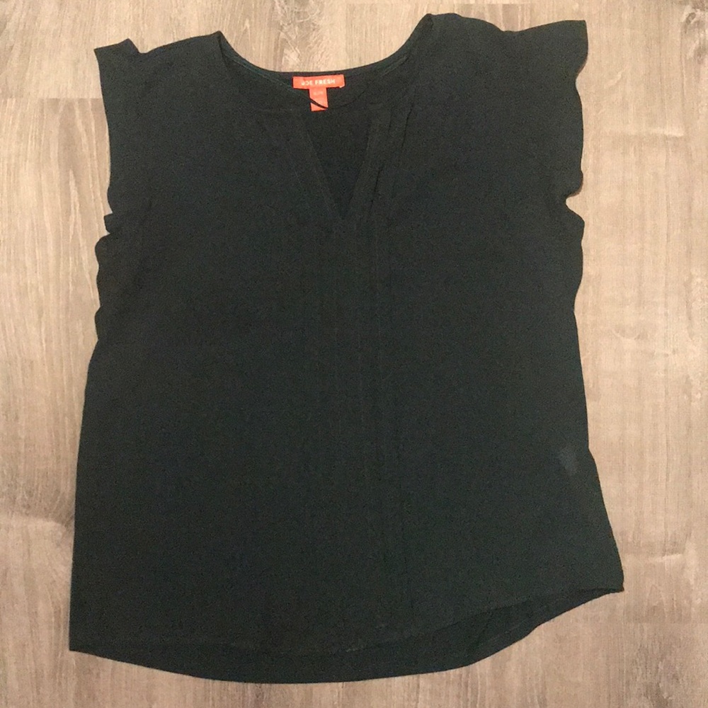 Dark green cap sleeve blouse!